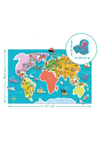 Магнітна гра Мапа Світу, Dodo (317208306)