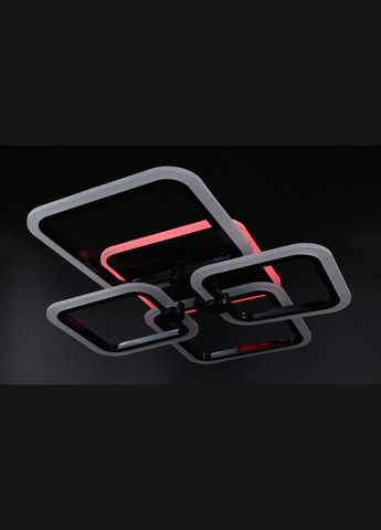 Люстра светодиодная потолочная LED светильник для квартиры на потолок лэд с пультом 26115 Черный 11х48х60 см. Sunnysky (372185245)