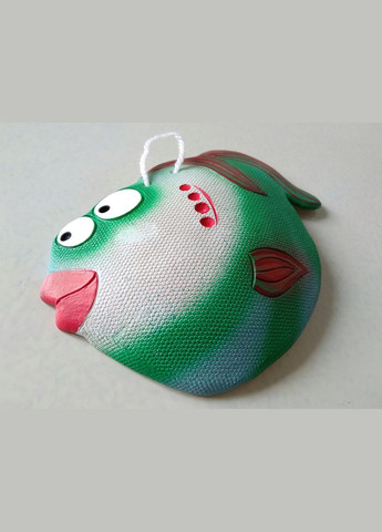 Керамічне настінне панно "Яскрава Рибка" (зелена) Коти&Ангели (301532983)