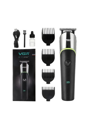 Акумуляторна машинка для стрижки волосся V-1914 5 Вт тример для бороди 4 насадки (3/6/9/12 мм) VGR (303812960)