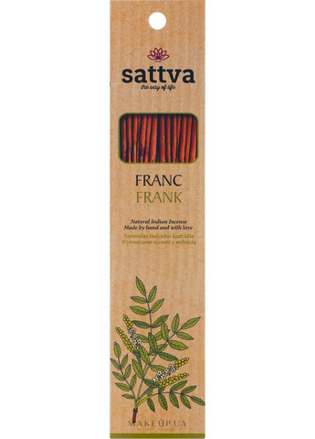 Ароматичні палички Franc 15шт (781754-31104270) Sattva Ayurveda (368883548)