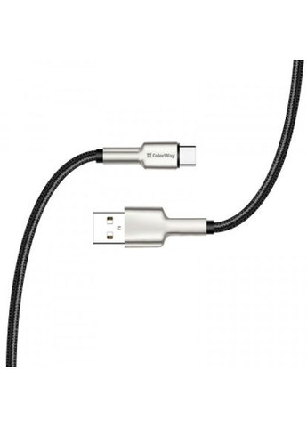 Дата кабель USB 2.0 AM to TypeC 1.0m head metal black (CW-CBUC046-BK) Colorway usb 2.0 am to type-c 1.0m head metal black (268145217)