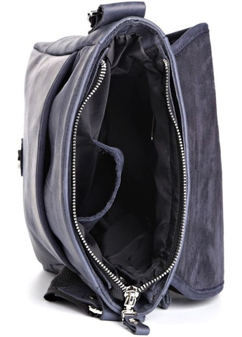 Шкіряна сумка крос боді синя чоловіча 11015 Shvigel (329195280)