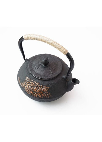Чайник чугунный тецубин с ситом "Пионы " 1100 мл 1490г 9200293 Tea Star (291882150)