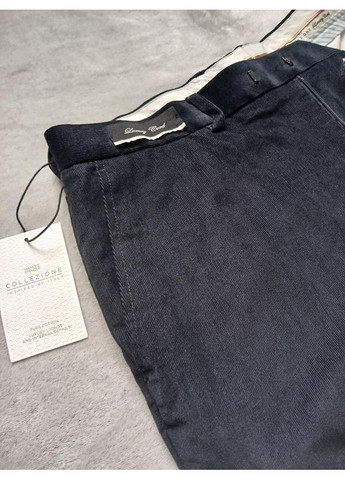 Темно-синие демисезонные прямые брюки Marks & Spencer