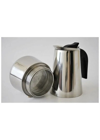 Гейзерная кофеварка RS-СM-8800-09 450 мл 9 чашек серебристая Rainstahl (361399468)