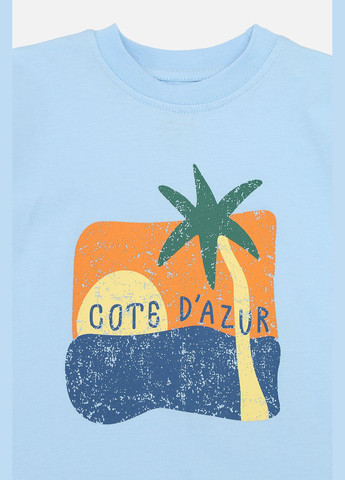 Блакитна літня футболка з коротким рукавом для хлопчика колір блакитний cb-00273335 Yuki