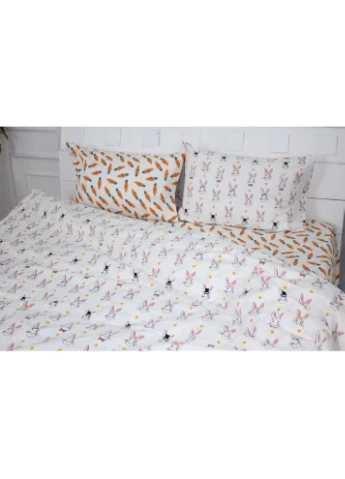 Постільна білизна Бязь Ranforce Elite 17-0529 Bunnies white (m32824) Mirson Бязь Ranforce Elite 17-0529 Bunnies white Двоспаль (375785509)