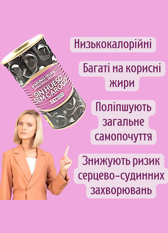 Черные оливки без косточек hacendado 350 гр. Deliplus (342116450)