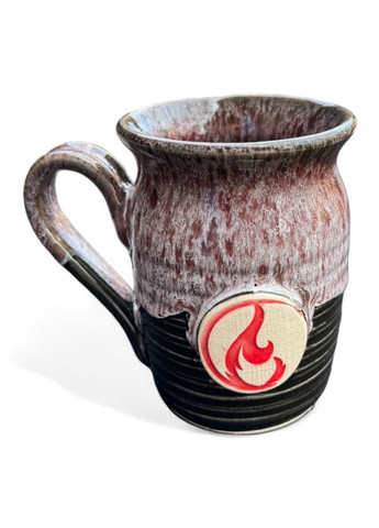 Чашка ручной работы красная Огонь Viking (292565330)