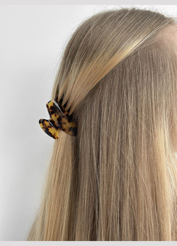 Крабик для волос девушкам темно-коричневый лео Женский аксессуар для волос Miso (293083428)