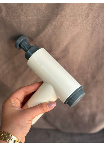 Перкусійний масажер YX-720S акумуляторний 1300 mAh Антицелюлітний вібромасажер для тіла 4 насадки Білий No Brand (357208087)