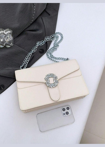 Жіноча сумка велика 10359 крос-боді біла No Brand (306709570)