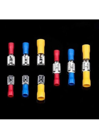 Набор обжимающих клемм 720 штук с изоляцией для соединения проводов, три цвета: красный, желтый, синий Lemanso (357494852)