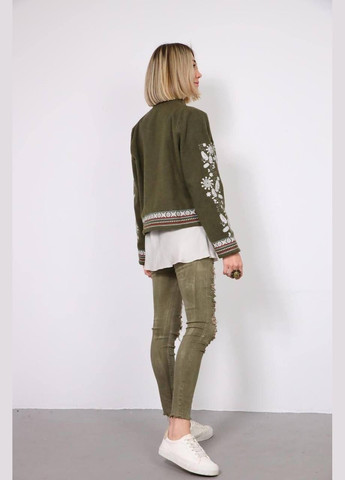 Жіноча вишиванка-жакет Смерека зелена ESQ 5097 (303899006)