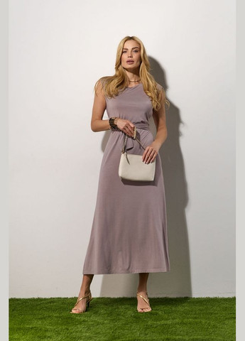 Пудровое праздничный элегантное платье из легкой натуральной ткани со струящимся эффектом (3008) Triko Bakh