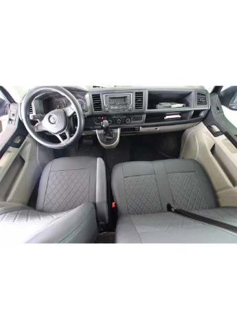 Авточехлы Volkswagen T6 (T6.1) Caravelle 2015-2024 (9 мест) Экокожа Чехлы в салон EMC-ELEGANT EMC ELEGANT Transporter (398186124)