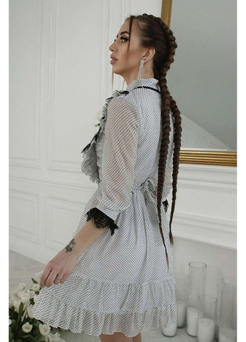 Белое шифоновое платье baby doll 21034 белое Tanita-Romario