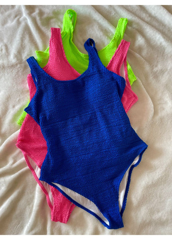 Розовый яркий монокини с премиум жатки слитный Trendy