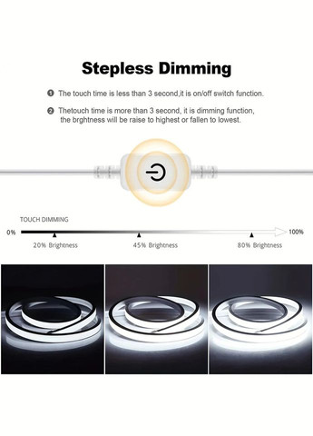 Стрічка світлодіодна водонепроникна гнучка 2 м 4500 К натуральний білий No Brand (365287981)