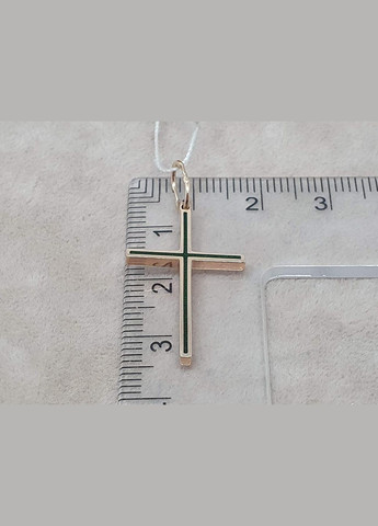 Золотий хрестик з емаллю. 11589-ЕЗЕЛ Харківська ювелірна фабрика (331885910)