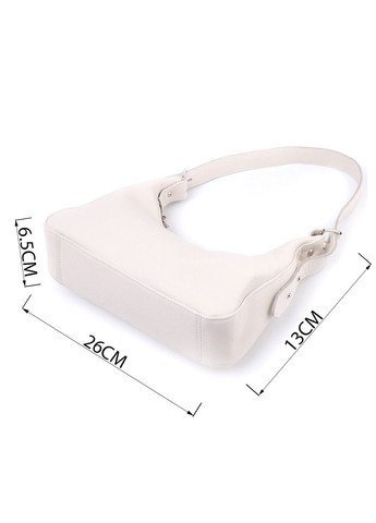 Сумка багет з регульованим ременем з натуральної шкіри 22831 Бежева Shvigel (307053959)