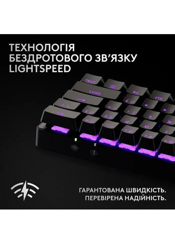 Клавіатура G Pro X 60 Lightspeed GX Tactile Wireless/Bluetooth UA Black (920-011911) Logitech G Pro X 60 Lightspeed GX Tactile Wireless/Bluetoot (316223105)
