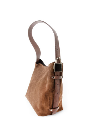 Сумка-шоппер женская замшевая 04024 темно-рыжая Virginia Conti (361048121)