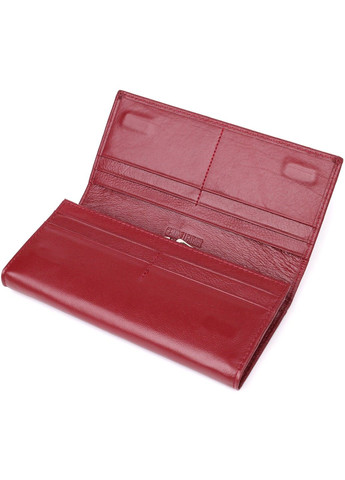 Місткий жіночий гаманець із натуральної шкіри 23089 Бордовий st leather (330359591)