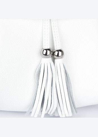 Рюкзак жіночий шкіряний 02173 невеликий білий с китицями Virginia Conti (327397758)