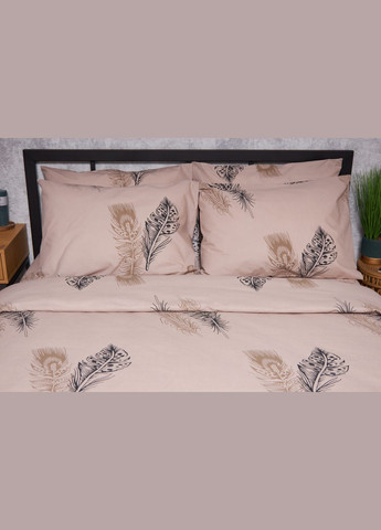 Комплект постельного белья Бязь Gold Люкс King Size 220x240 наволочки 2х50х70 (MS-820003186) Moon&Star Feathers (288536267)