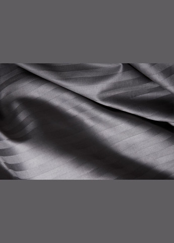 Комплект постельного белья Satin Stripe полуторный евро 160х220 наволочки 2х70х70 (MS-820003697) Moon&Star stripe black (288044295)