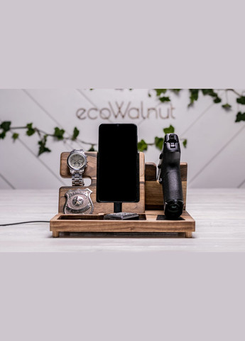 Органайзер для пистолета, телефона и часов «Police» Уникальный подарок коллеге на День работника полиции EcoWalnut (293850366)