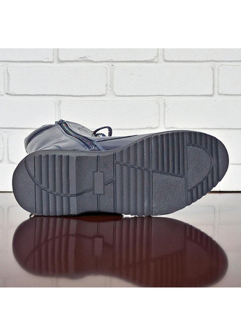 Синие повседневные осенние утепленные демисезонные ботинки для девочки на флисе вистеп Weestep