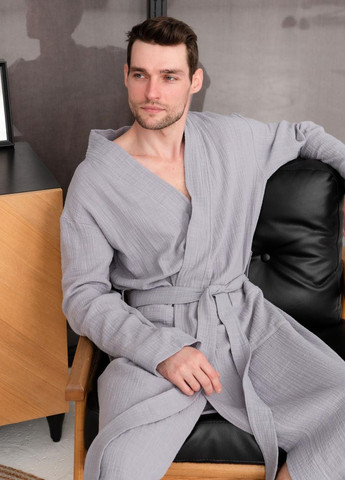 Чоловічий мусліновий халат, розмір XL Vishnya (328389336)
