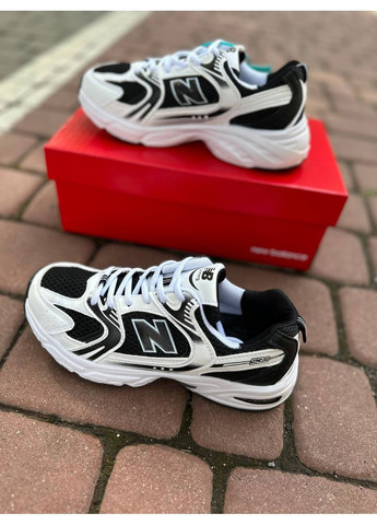 Черно-белые всесезонные кроссовки white унисекс New Balance 530