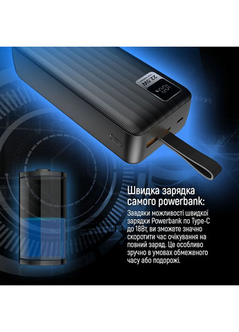 Powerbank 30000 mAh LCD Black (CW-PB300LPC5BK-PDD) Colorway (315040733)