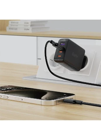 Кабель USB-A to USB-C ACEFAST 1,2 м силиконовый черный No Brand C17-04 (401165120)