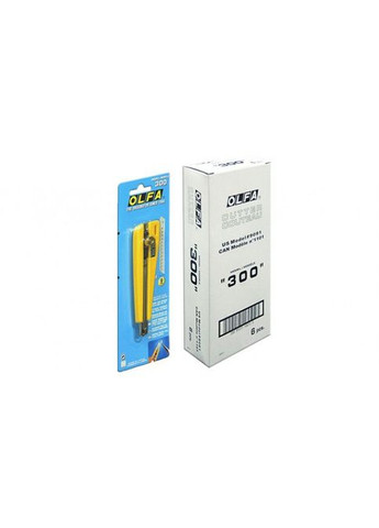 Ніж 300, лезо 9 мм, направляючі з нержавійки, механізм фіксації леза з коліщатком (11634) Olfa (295035465)