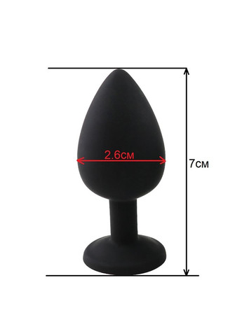 Анальна пробка з силікону з кристалом, стимулятор простати, силіконова пробка для сексу, інтим іграшка, 18+, розмір S, 10005 Soft Touch (289870160)