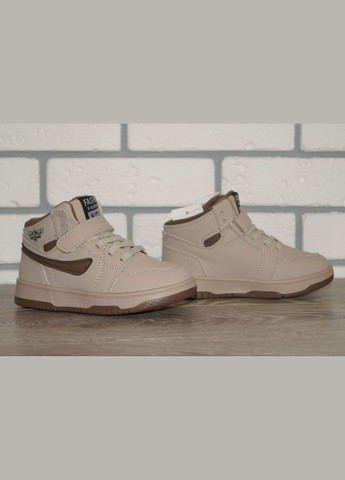 Светло-коричневые повседневные, кэжуал осенние хайтопы демисезонные детские / ботинки демисезонные детские светло-коричневые BBT