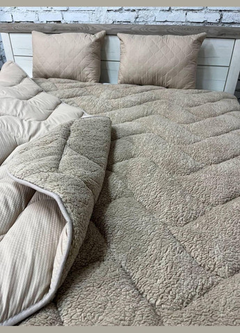 Ковдра хутряна полуторна 155х210 см Бежевий (П4К-Al-hutr-kovdra-003) No Brand (308754691)