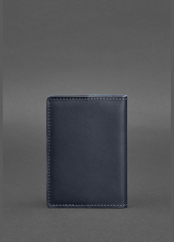 Кожаная обложка для паспорта и военного билета 1.3 темно-синяя (A-026740) BlankNote (329186704)