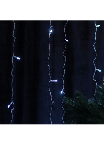 Гірлянда штора 3х2 м 144 LED світлодіодна мідний провід 16 ниток Білий ZWM2320LEDW Garlando (366963743)