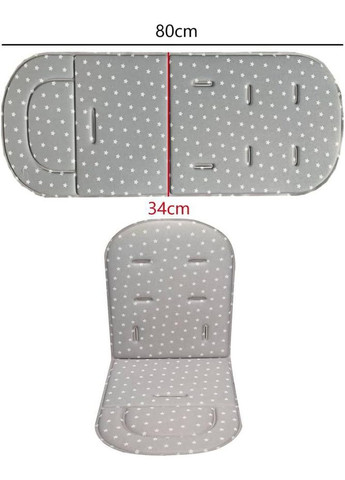 Матрац вкладиш у дитячий візок чи автокрісло Бежевий з зірками No Brand (334012688)