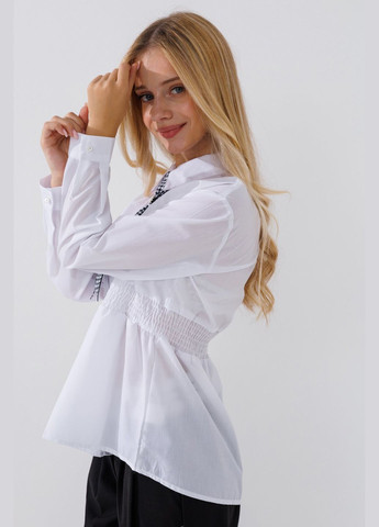 Белая повседневный рубашка Vio Faloni