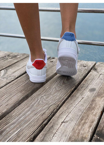 КРОСІВКИ ЖІНОЧІ NIKE AIR FORCE 1 LX WMNS WHITE RED BLUE НАЙК АІР ФОРС 1 ПРЕМІУМ No Brand білі демісезони (367168945)