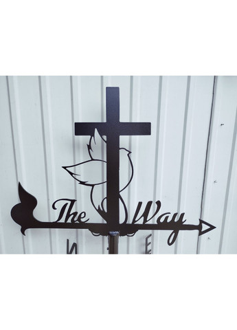 Флюгер на будинок Хрест та голуб з металу 3 мм, флюгер на дах No Brand (368896447)