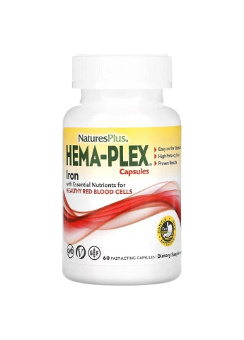 NaturesPlus Hema-Plex комплекс с железом 60 капсул быстрого действия Nature's Plus (373619891)