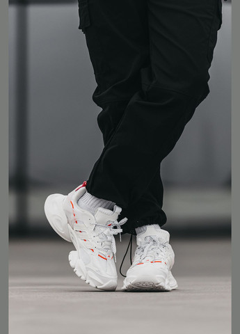 Білі всесезон кросівки чоловічі і жіночі adidas vento xlg white orange | адідас венто білі оранжеві No Brand